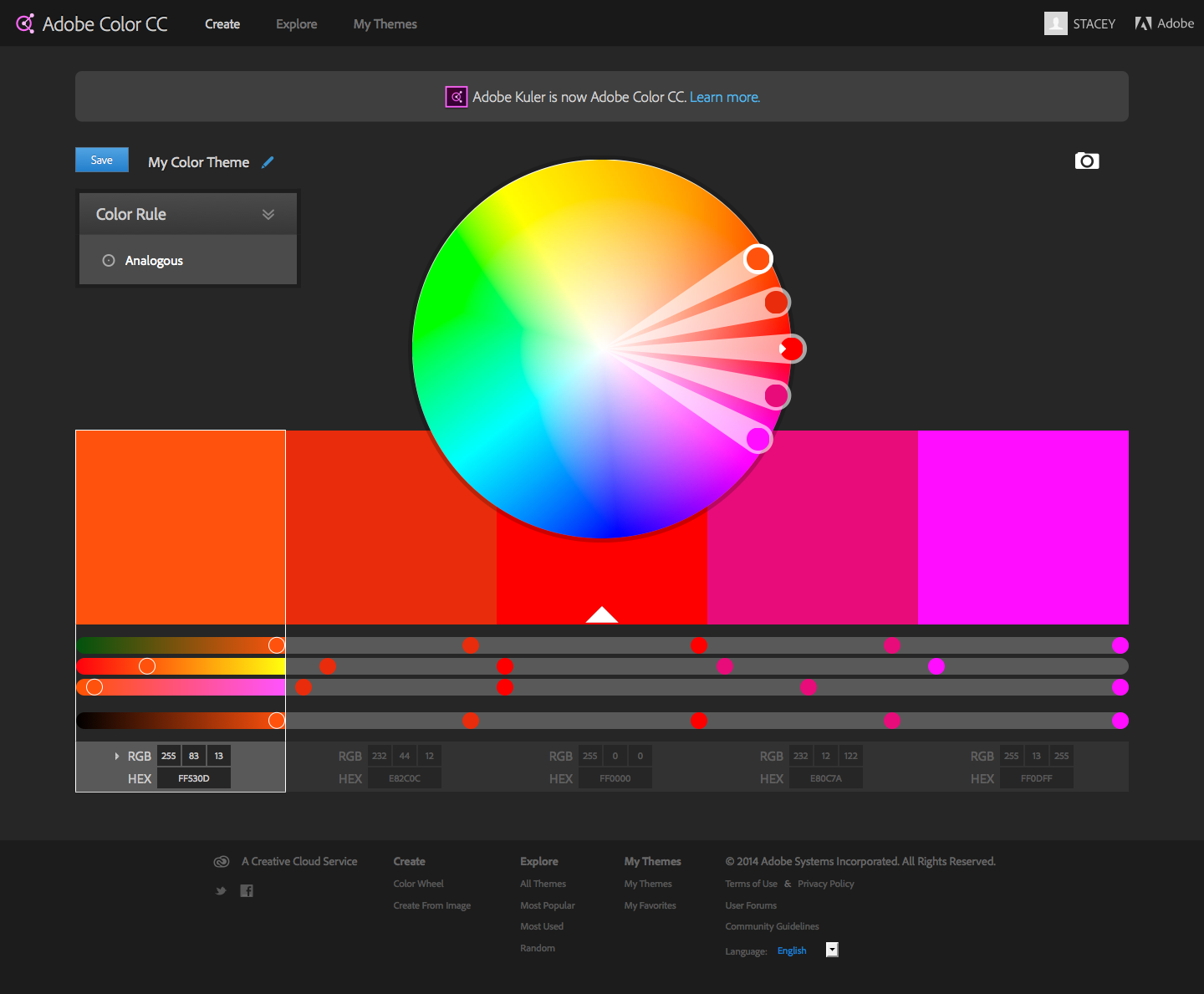 Color wheel  Color schemes - Adobe Color CC